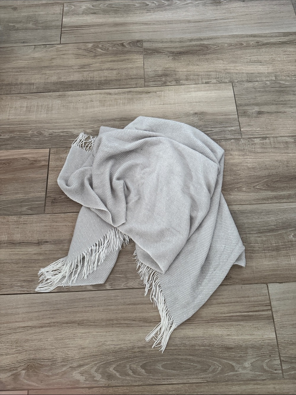 Neutral Cream Fringe Throw Blanket - Home Accents